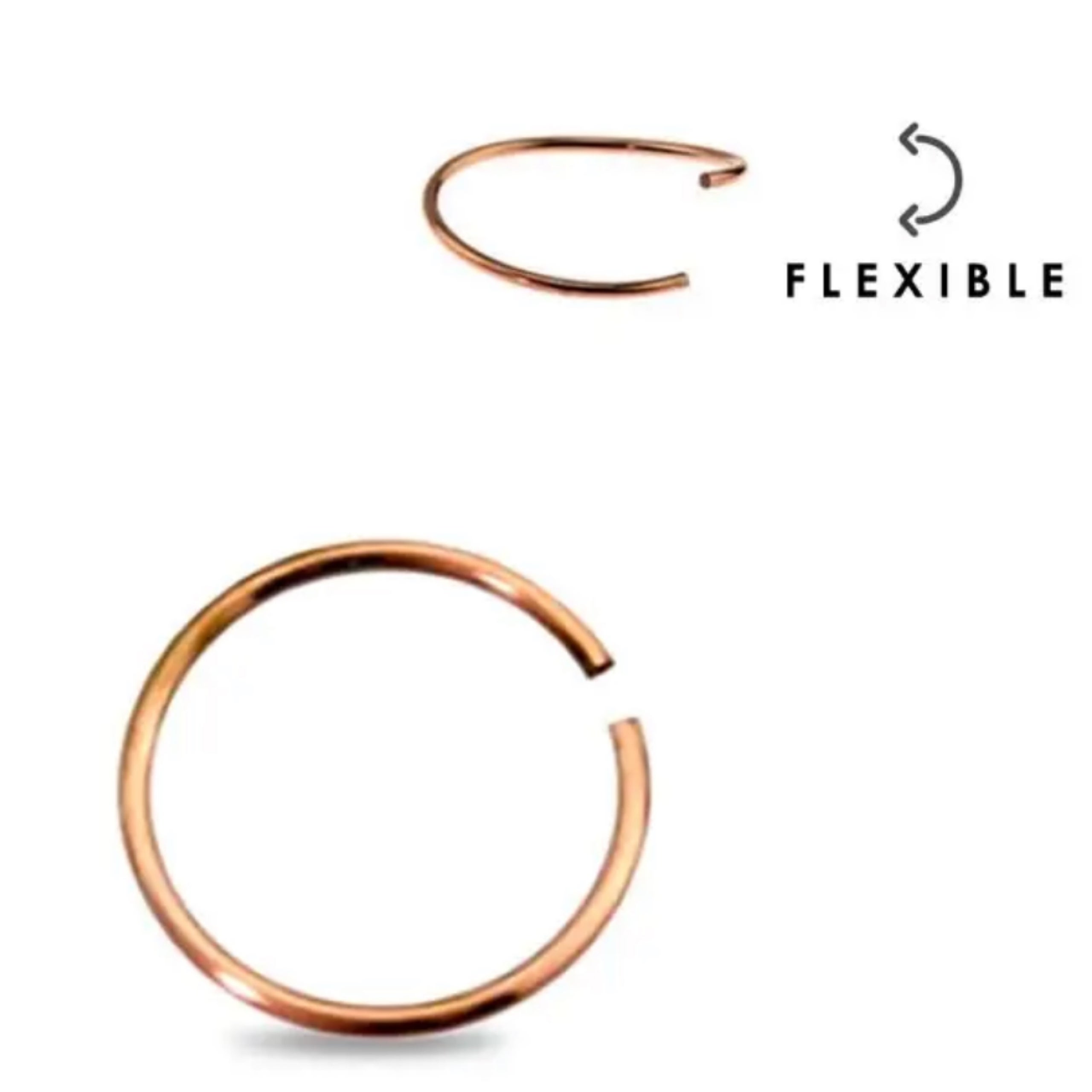 Rose Gold Infinity Nose Hoop